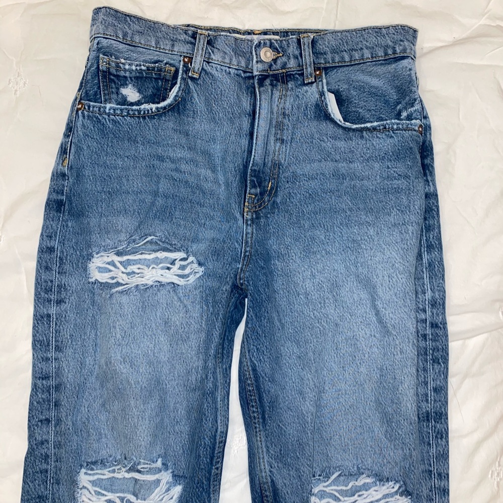 Free People Distressed Mom Jeans - Picture 3 of 4